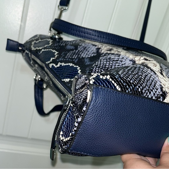 Vince Camuto Snake Embossed Leather Tote -Emely BLUE MULTI - Picture 16 of 16